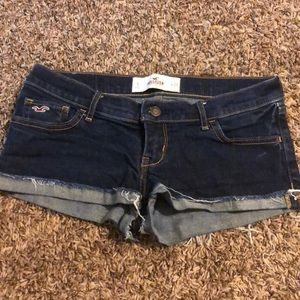 Hollister dark wash jean shorts